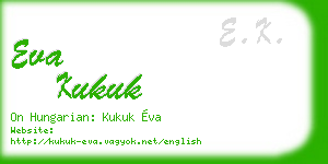 eva kukuk business card